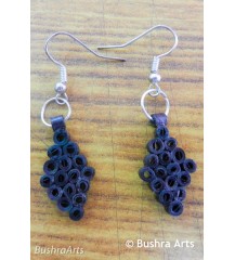 Quilled Rings Earrings Black